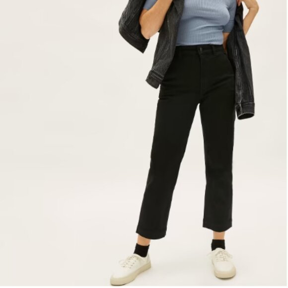 100% Cotton The Straight-Leg Crop - Picture 1 of 3